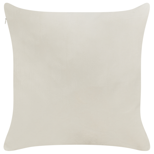 Dekokissen 2er Set PRALINE Samtstoff 45 x 45 cm Weiß Weihnachtsmotiv