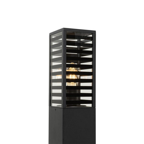 Moderne stehende Außenleuchte schwarz mit Rauch 80 cm IP44 - Reims