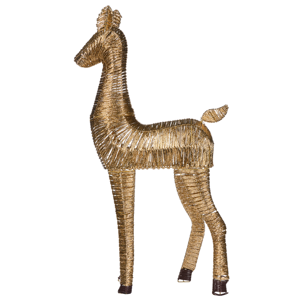 Dekorativer Hirsch aus Drahtgeflecht als Weihnachtsdekoration