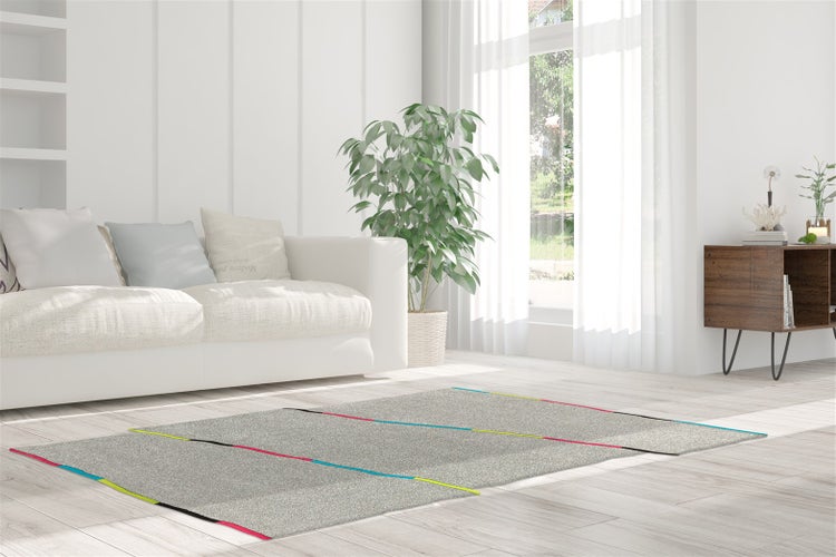 Kurzflor Teppich Yabbie Hellgrau Modern 170 x 240 cm