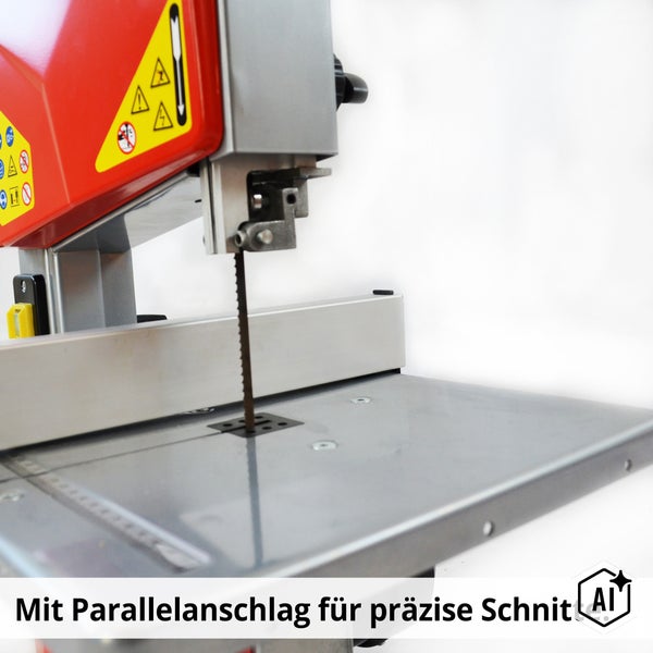 Bandsäge mit Parallelanschlag für präzise Schnitte