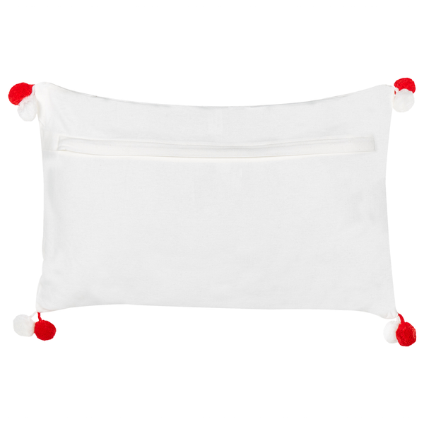 Dekokissen 2er Set ANREDERA Baumwolle 30 x 50 cm Weiß Weihnachtsmotiv