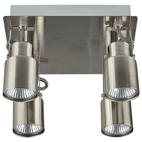 Strahler 4-flammig BONTE verstellbar Metall Silber