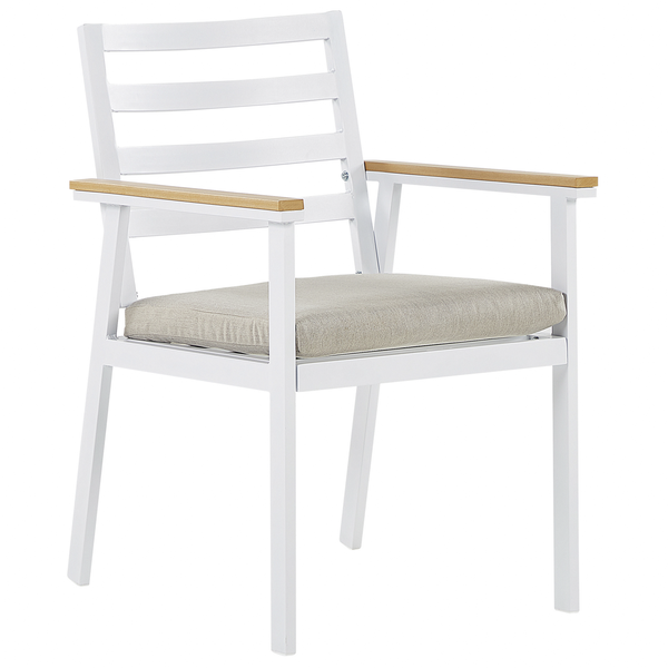 Gartenmöbel Set 4-Sitzer CAVOLI inkl. Kissen Metall Beige
