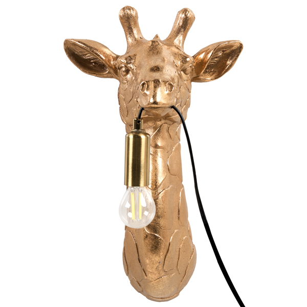 Giraffe als Wandleuchte mit Leuchtmittel
