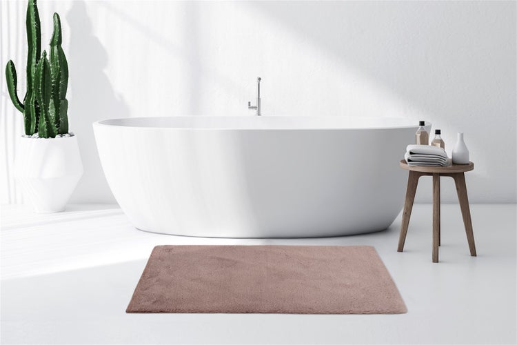 Kurzflor Teppich Oasisia Rosa 22 mm Uni 70 x 130 cm