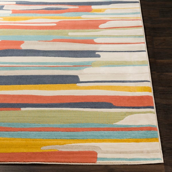 Moderner Skandinavischer Flurteppich Mehrfarbig/Orange 80x220 cm ANAIS