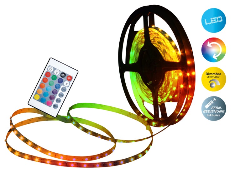 LED-Lichtband auf Rolle mit Fernbedienung