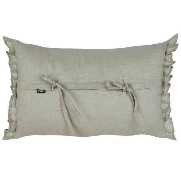 Dekokissen 2er Set SASSAFRAS Leinen 30 x 45 cm Hellgrau Ohne Muster