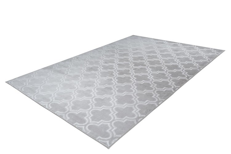 Teppich mit geometrischem Gittermuster, Kurzflor, rechteckig.