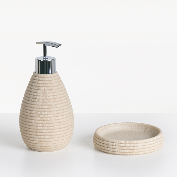 Badaccessoires Set 5-teilig QUILA Hellbeige