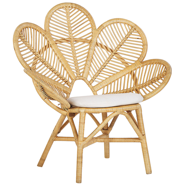 Bistro Set inkl. Kissen FLORENTINE / LIMNI Rattan Beige