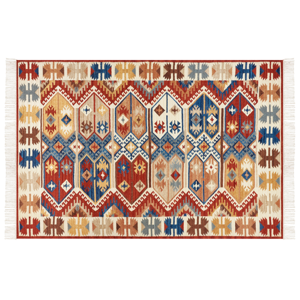 Teppich VANASHEN Bunt 200 x 300 cm Wolle Kelim