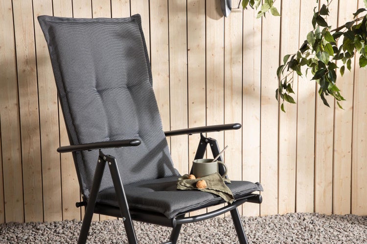 Cus Gartenkissen für 5 Pos. einstellbar hellgrau. 46 X 116 X 6 cm