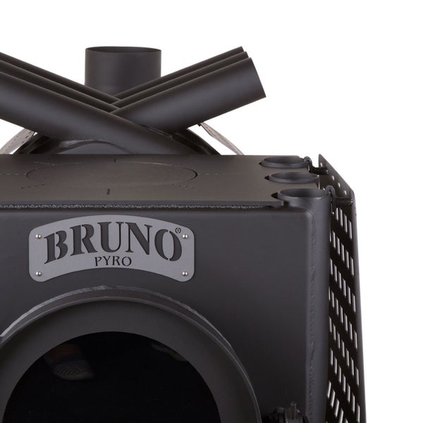 Detailansicht eines Bruno Pyro Holzofens.