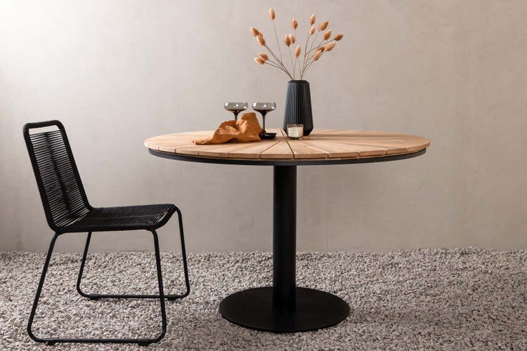 Croft Gartentisch Ø120 schwarz. 120 X 120 X 75 cm