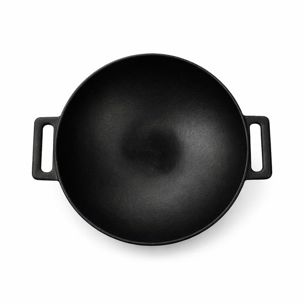 Gusseisen Wok mit Griffen