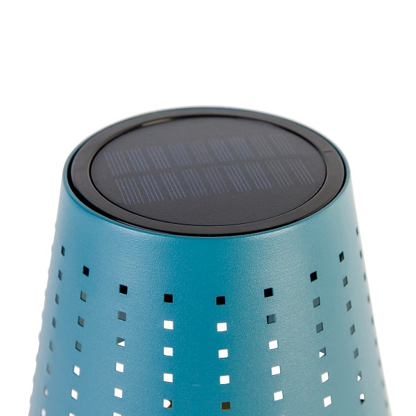Outdoor-Tischleuchte blau inkl. LED 3-stufig dimmbar wiederaufladbar und Solar - Ferre