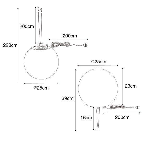 Moderne Außenleuchte grau 25 cm IP65 - Nura
