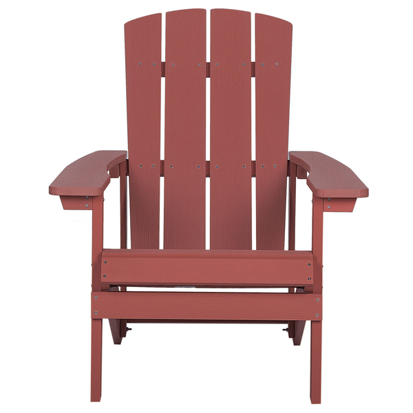 Gartenstuhl ADIRONDACK mit Fußstütze Rot