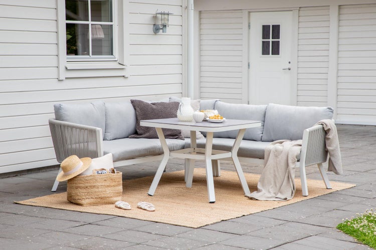 Virya Loungeset 2 Teile grau,weiß. 1 X 1 X 1 cm