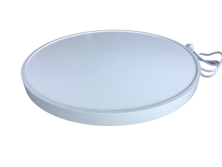 Infrarotpanel Quality Heating Rund 60cm 350W Aluminium Weiß inkl. IP52 Spritzwasserschutz & erhöhter Arbeitstemperatur