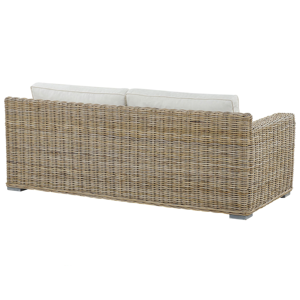 Gartensofa 2-Sitzer ARDEA Rattan Hellbraun