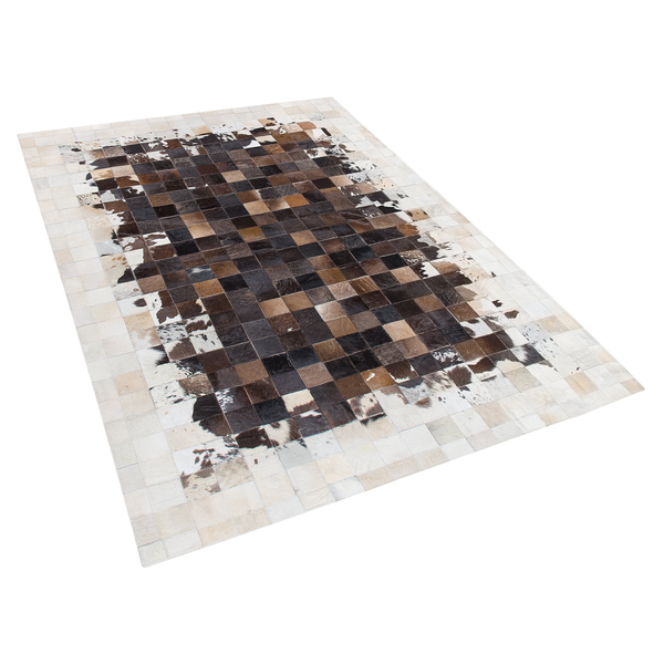 Teppich OKCULU Braun 140 x 200 cm Echtleder