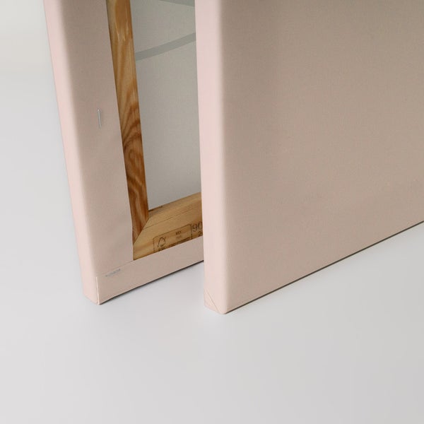 Leere Leinwand mit Holzrahmen