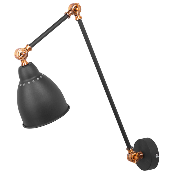 Wandlampe MISSISSIPPI verstellbar Metall Graphitgrau