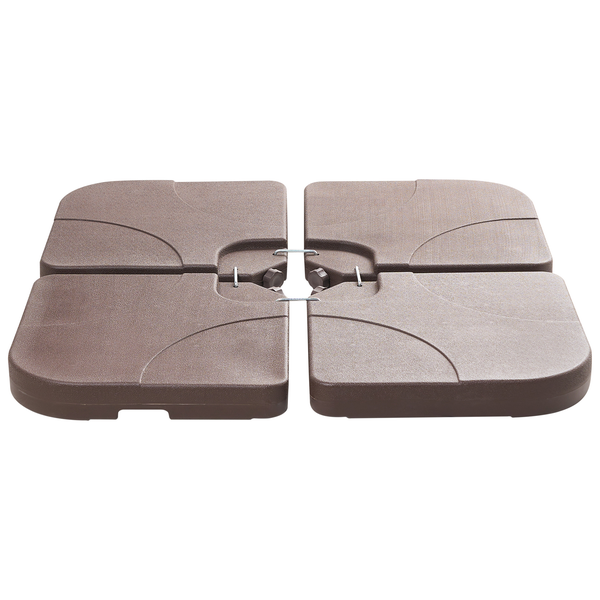 Vier teilige Sonnenschirmfuß aus Kunststoff