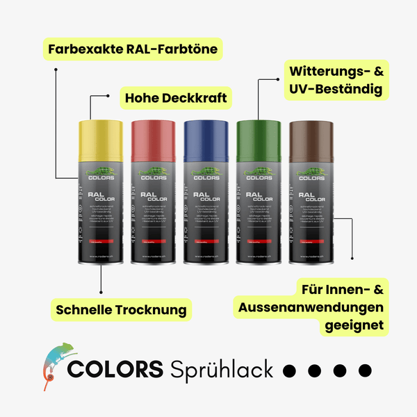 COLORS Sprühlack 400ml RAL8011 Nussbraun Glanz