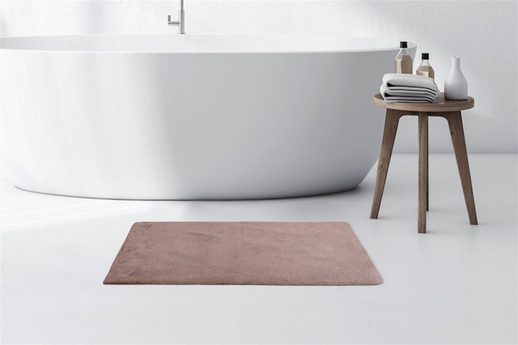 Kurzflor Teppich Enchantia Rosa 22 mm Uni 50 x 90 cm