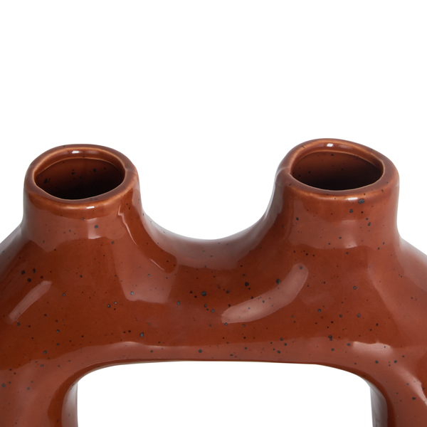 Blumenvase MULLET Steinzeug 28 cm Braun