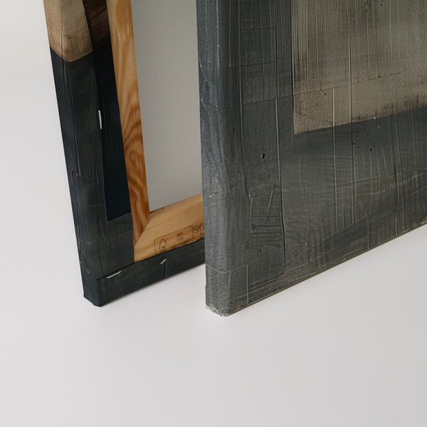 Rückseite einer Leinwand mit Holzrahmen