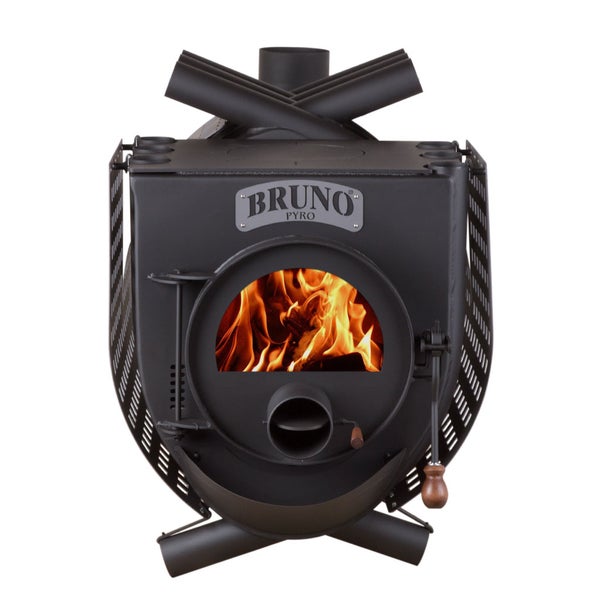 Bruno Pyrolyseofen mit Flammen