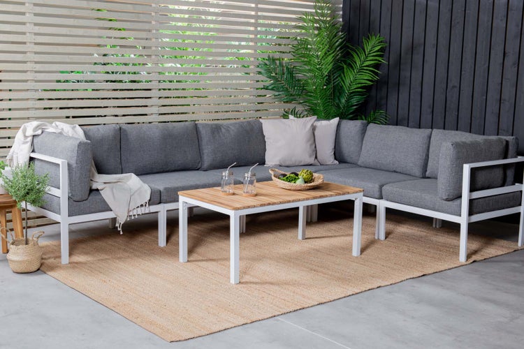 Brasilia Lounge-Set 2 Teile weiß. 60 X 110 X 45 cm