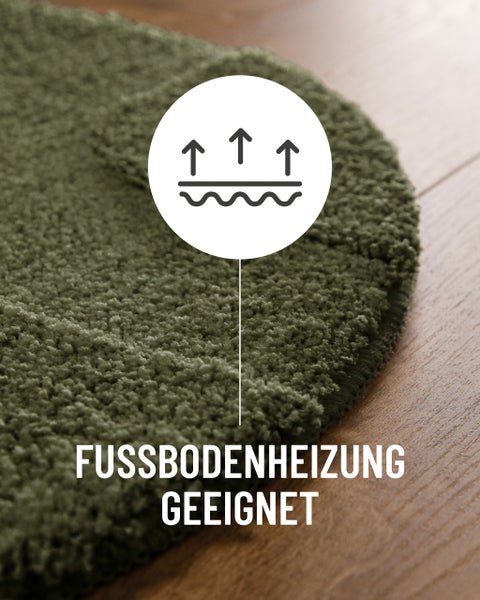 Teppich geeignet für Fußbodenheizung.