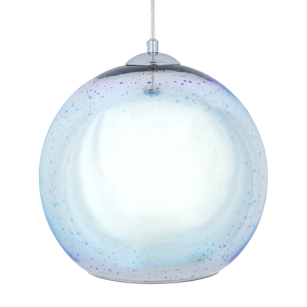 Hängeleuchte Glas silber Kugelform SESSERA