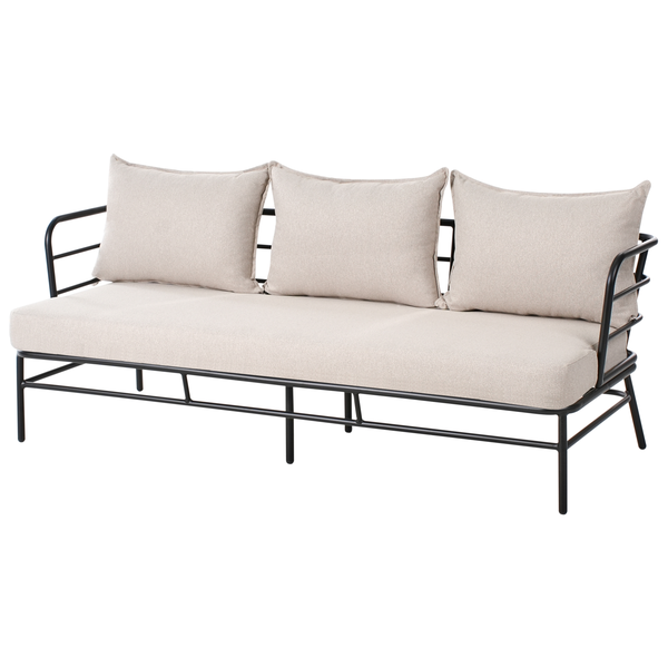 Gartensofa Set 5-Sitzer PONZONE Metall Hellbeige
