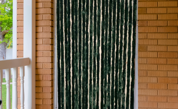 Fliegenvorhang Katzenschwanz-Fliegenvorhänge Katzenschwanz Grün - 100cm x 230cm