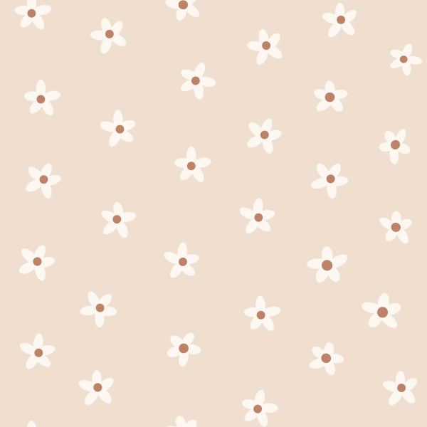 ESTAhome Tapete Gänseblümchen Beige - 53 cm x 10.05 m - 131112