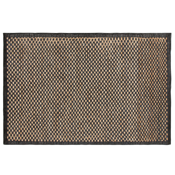 Teppich GERCE Schwarz 140 x 200 cm Echtleder