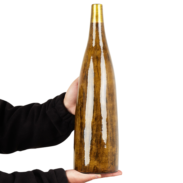 Blumenvase BURGOS Keramik 52 cm Braun