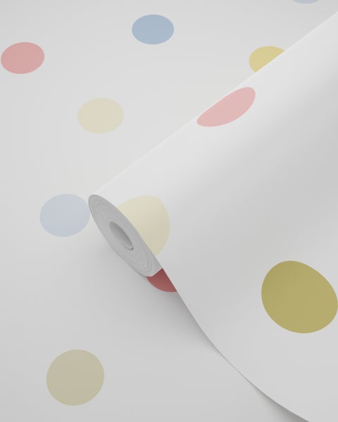 Eine Rolle Tapete mit Punktmuster