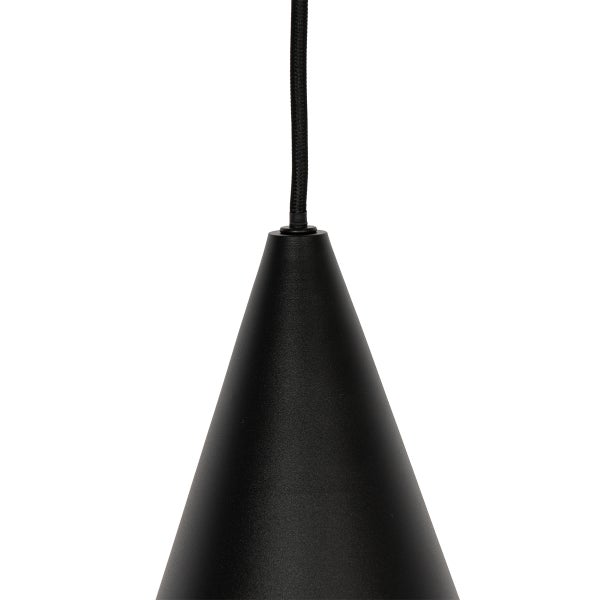 Moderne Hängelampe schwarz mit Rauchglas - Drop