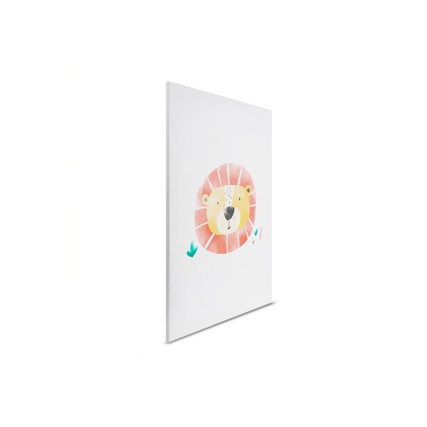 Leinwandbild mit einer Löwenillustration
