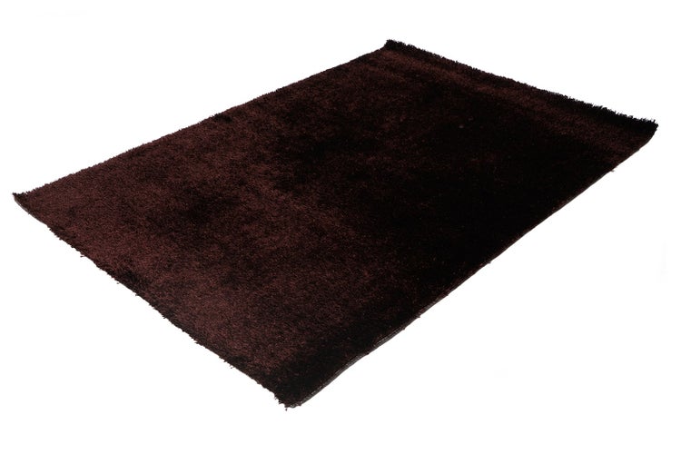 Hochflor-Teppich Shaggy rechteckig dunkelbraun