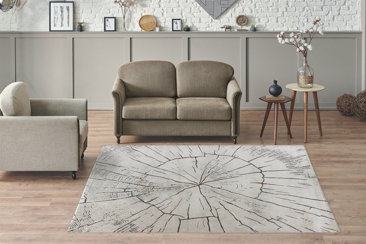 Kurzflor Teppich Tranquiluxe Grau / Multi 10 mm Modern 80 x 150 cm