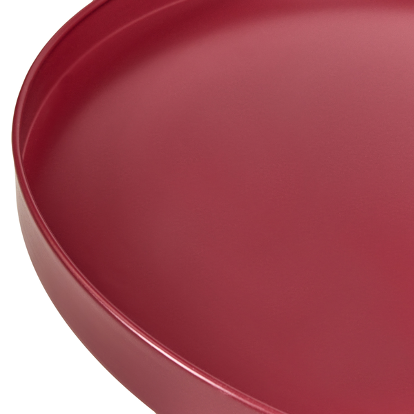 Detailansicht einer runden Tischplatte